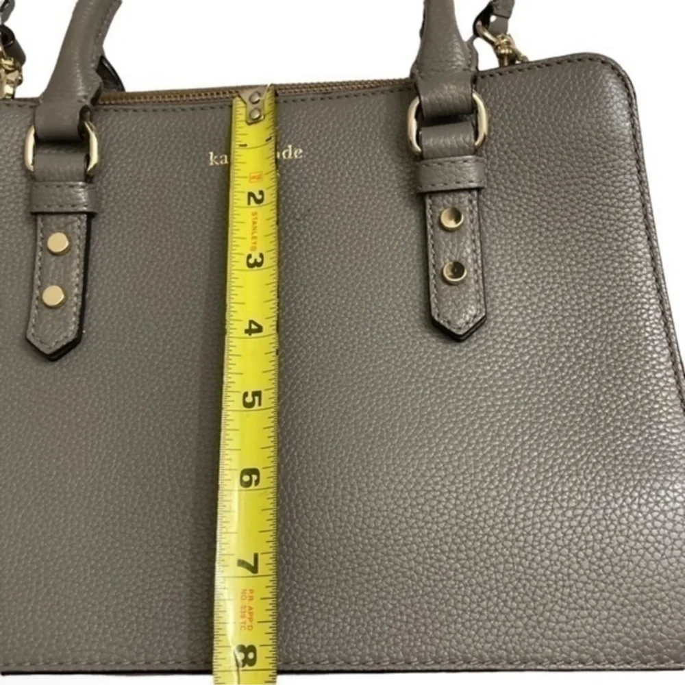 Kate Spade New York gray pebbled leather mulberry street lose satchel bag